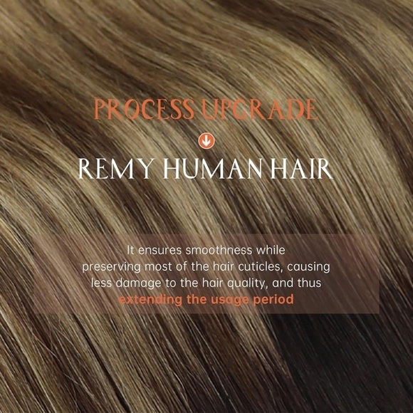 Sunny Hair Clip in Real Human Hair Black Ombre Dark Brown Caramel Blonde - Picture 4 of 11